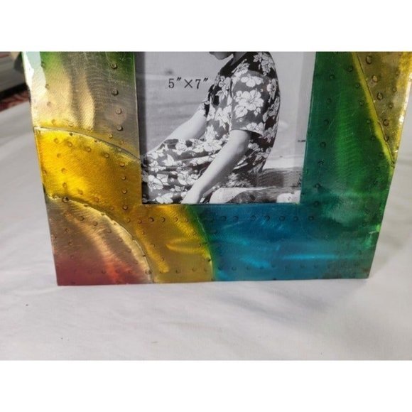 Firefly Metal Standing Multi Color Picture Frame 5" x 7" Picture SIze NEW - Picture 4 of 7